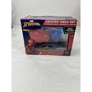 Marvel Spider-Man Toothbrush Holder for kids, Amazing Smile Set Toothbrush NEW